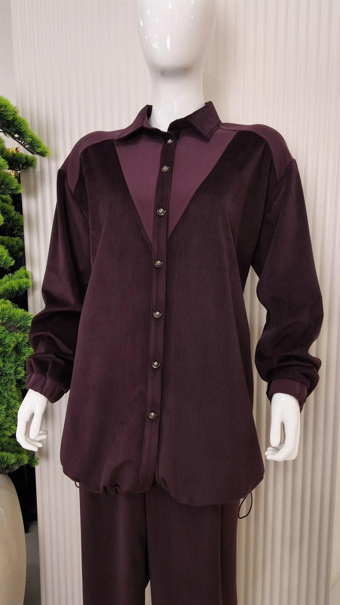 Fuat Gürşen Kadife Tunik Pantolon Takım 26K-6217
