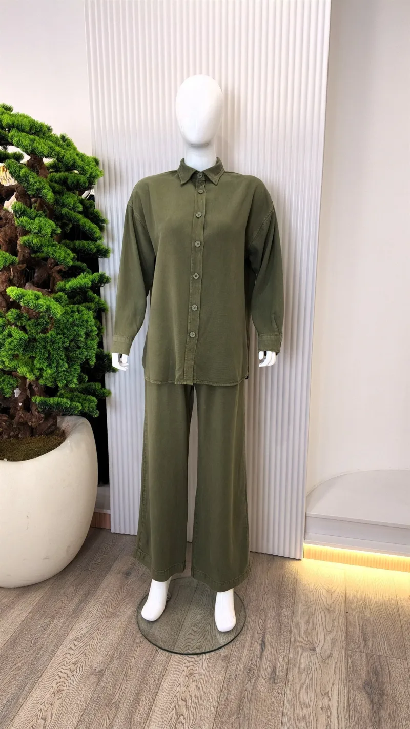 My Magazin Tensel Kumaş Tunik Pantolon Takım 7415