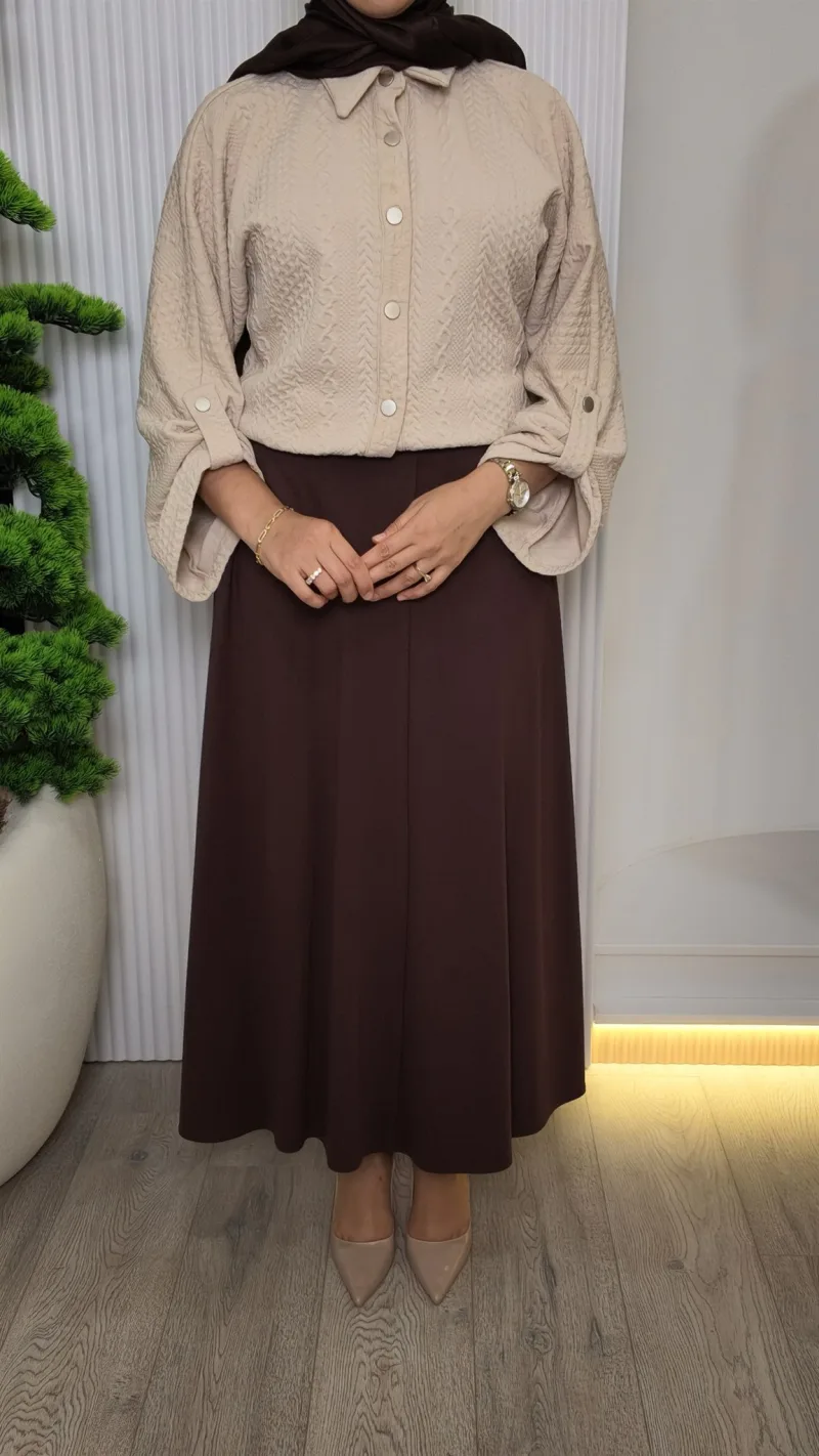 NPrive Lastik Detaylı Örme Etek 18138