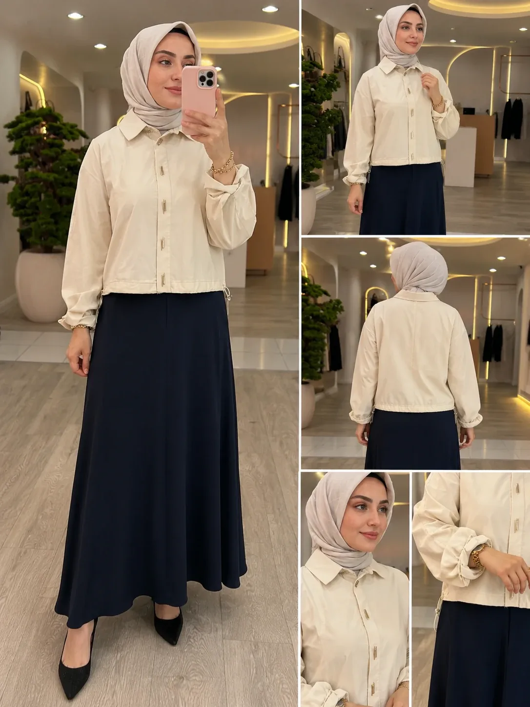 NPrive Birit Detaylı Poplin Gömlek 19556
