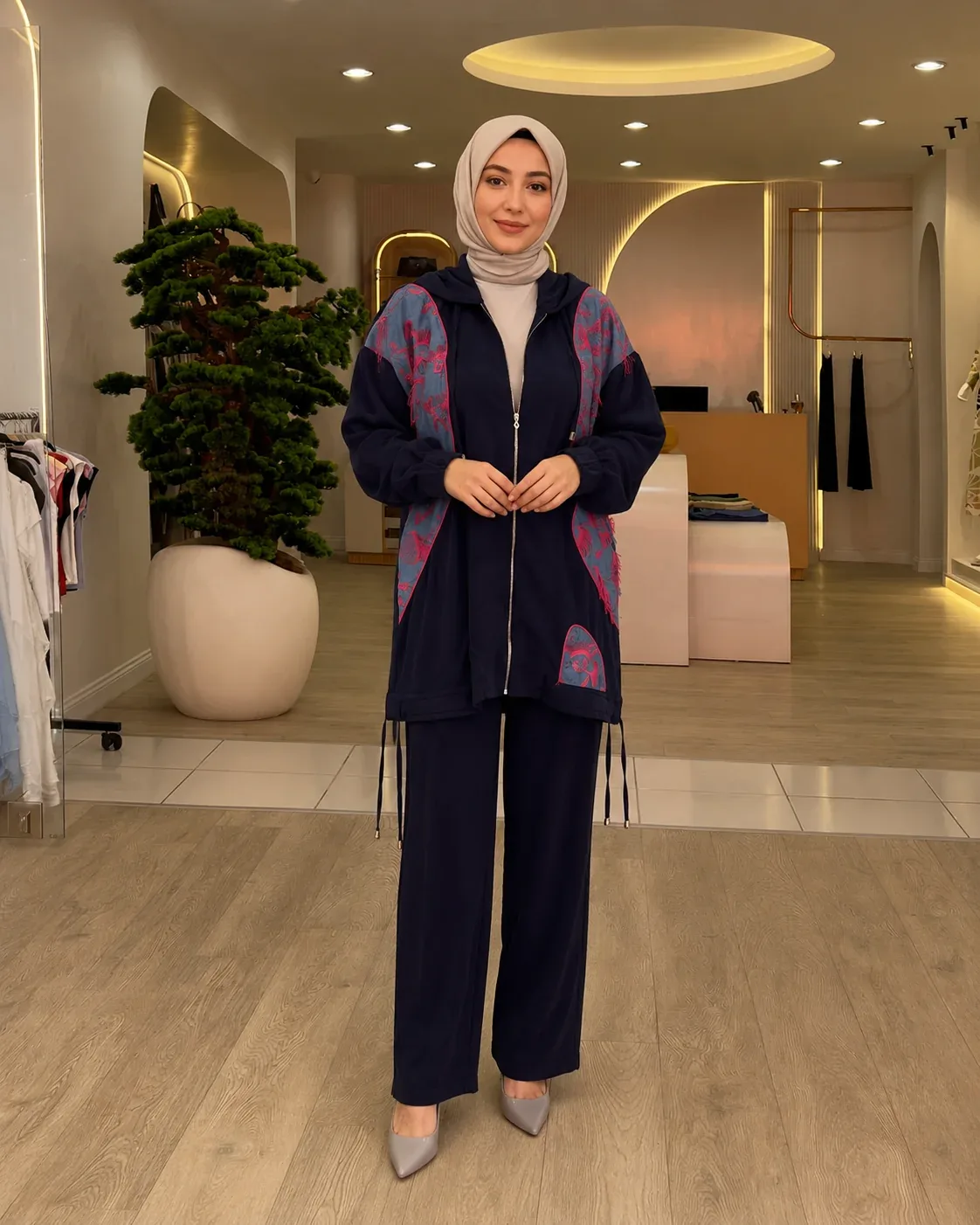 NPrive Biye Detaylı Pantolonlu Modal Takım 14377