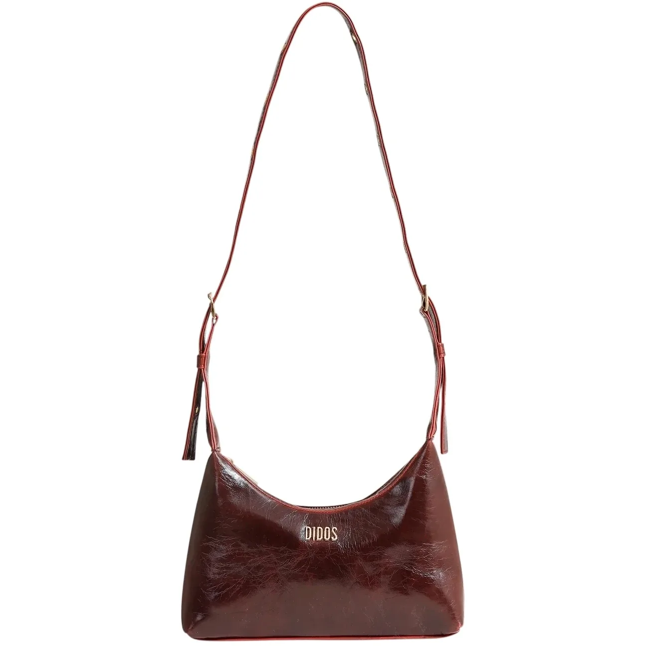 Octo Cherry No7-Bordo Omuz Çantası Gold