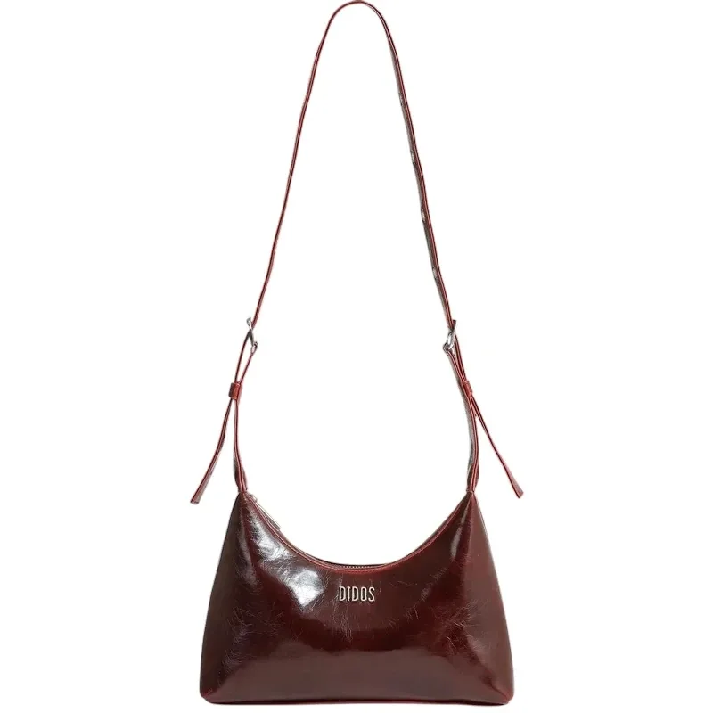 Octo Cherry No7-Bordo Omuz Çantası Silver
