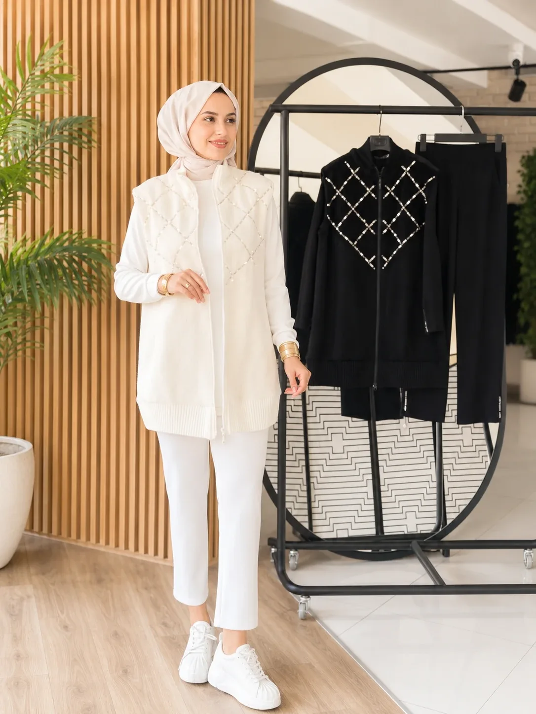 Pureva Angora Yelek Modal Tunik Pantolon Tk - Pureva 2923