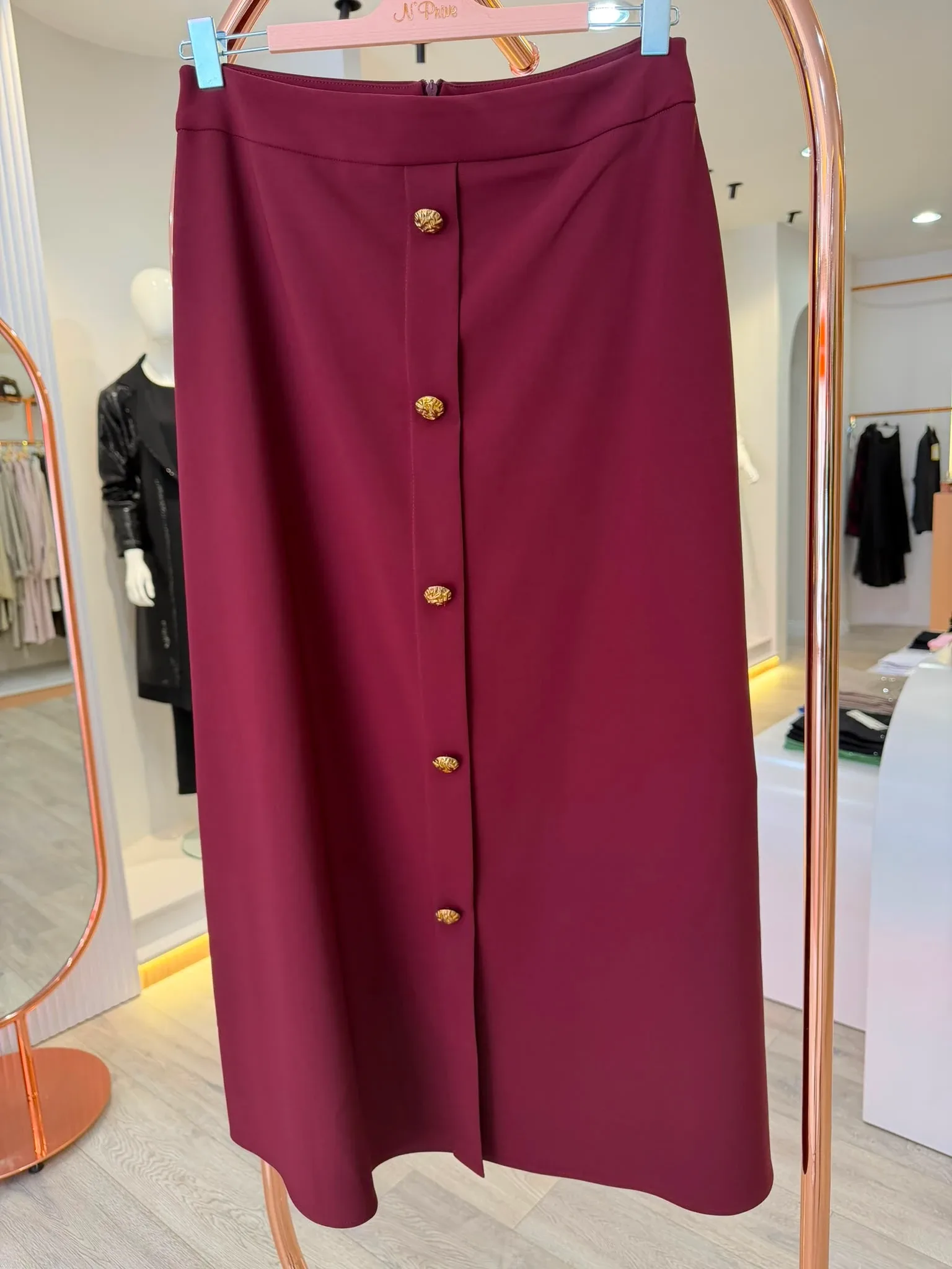 Serpil Krep Dokulu Astarlı Etek 40849